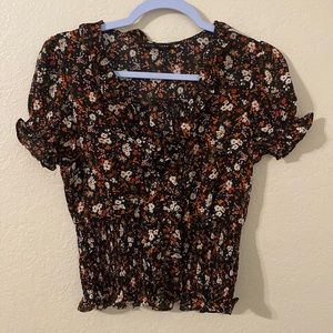 blouse with flower pattern